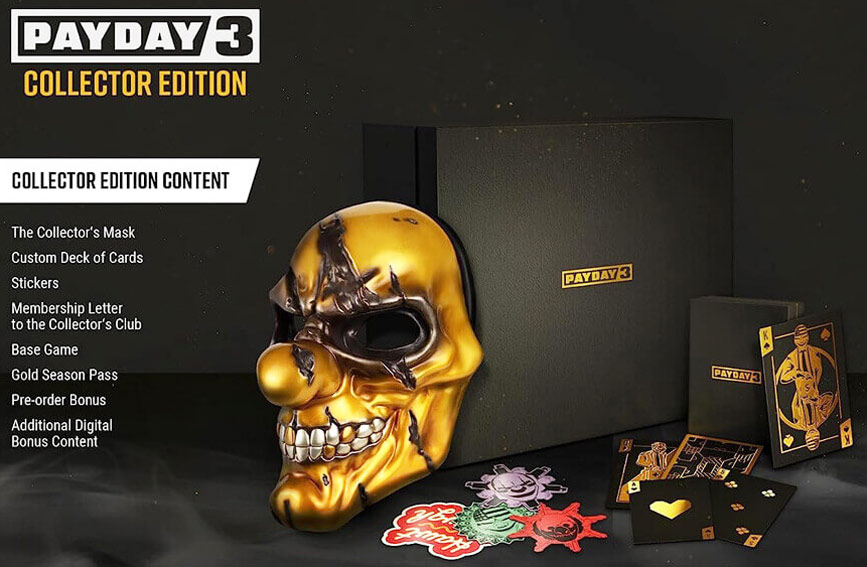 payday 3 edition collector coffret masque ps5 xbox PC