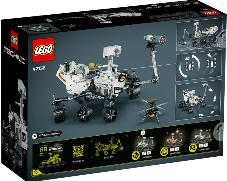 Lego nasa mars rover 42158 detail set boite collection 2023