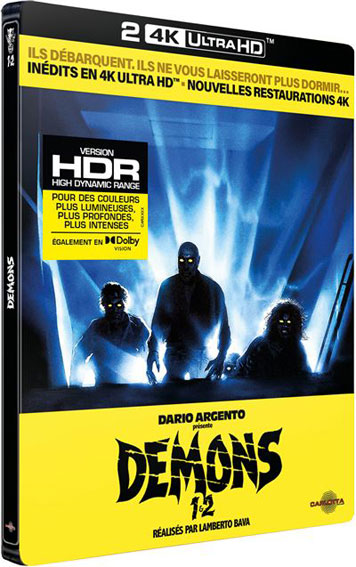 Steelbook bluray 4k edition collector film horreur demons 1 et 2