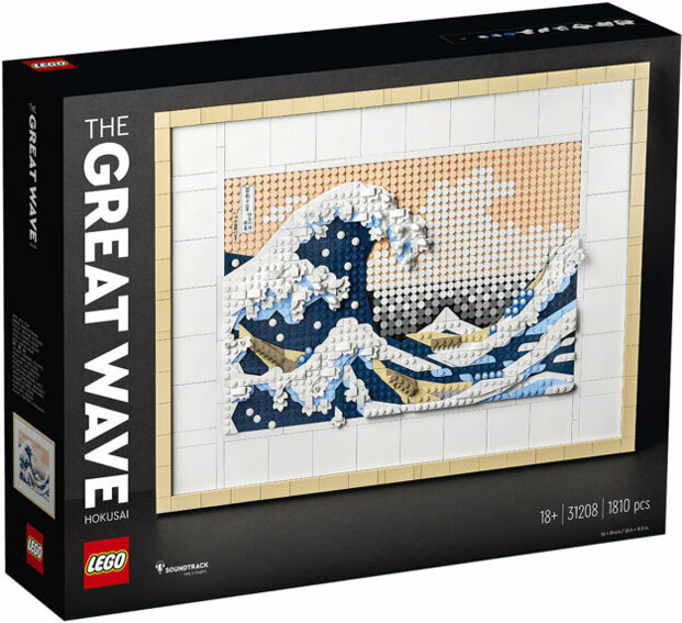 LEGO art great wave vague hokusai 31208