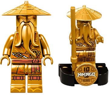 golden wu legacy figurine limited edition 10 years lego ninjago