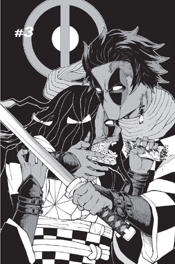 couverture demon slayer deadpool manga