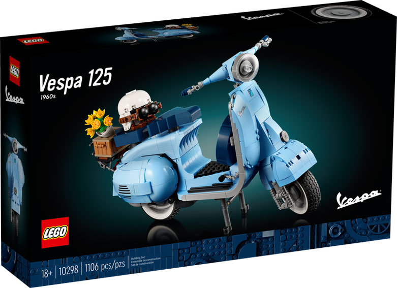 Lego vespa 10298 moto collection 2022 achat