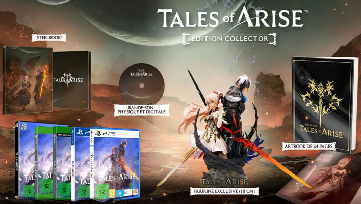 Tales of arise edition collector limitee PS4 PS5 Xbox coffret figurine