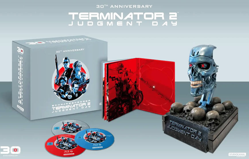 Terminator 2 coffret collector crane endo endoskull Blu ray 4k 30th 2021