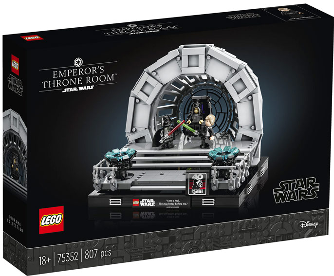 LEGO Star Wars 75352 emperor throne room collection 40th anniversary return jedi