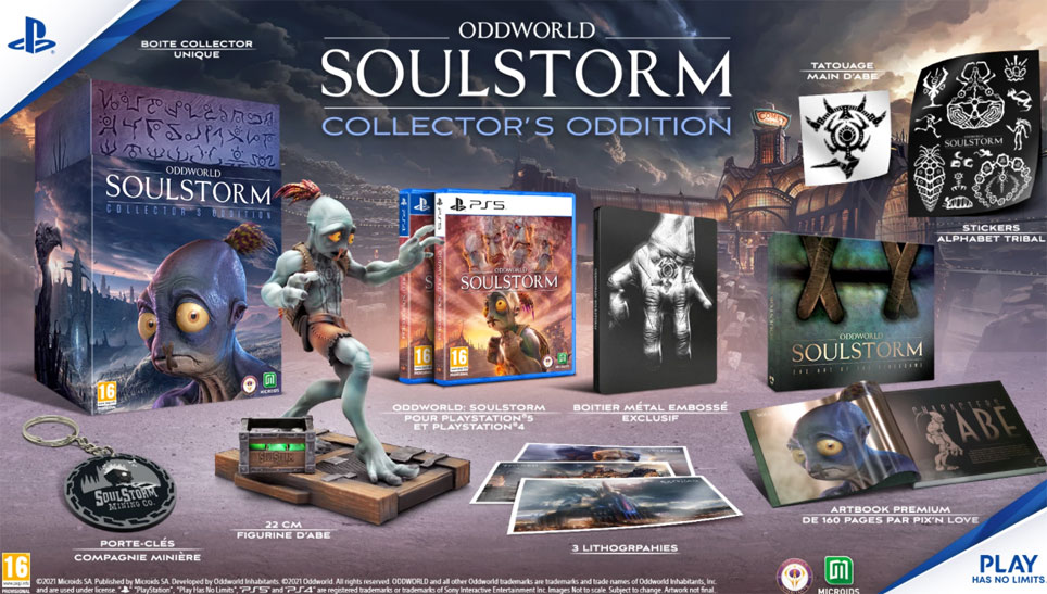 Oddworld Soulstorm coffret edition collector ps4 ps5 2021