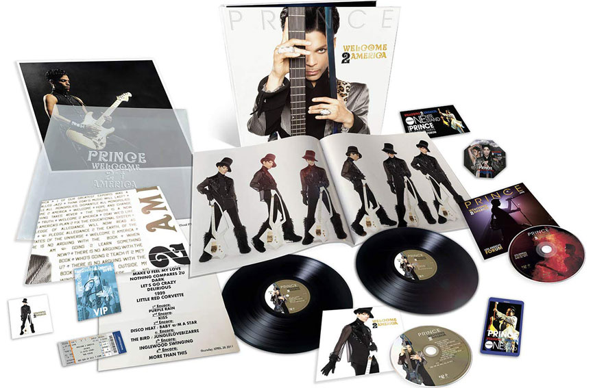 Prince coffret collector welcome 2 america 2LP Vinyle CD Blu ray