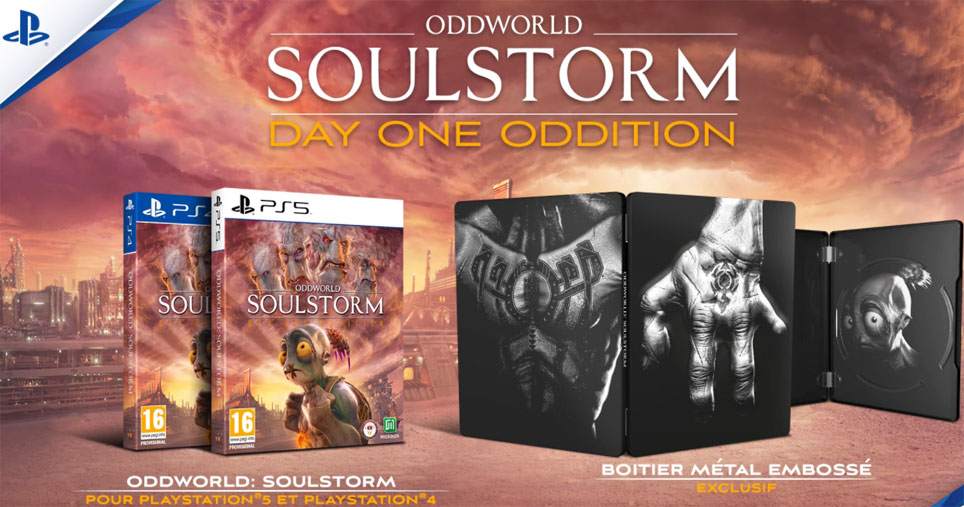 oddworld edition day one Steelbook ps4 ps5 soulstorm