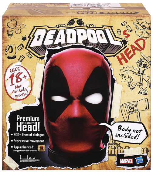 deadpool head tete marvel hasbro collection premium interactive