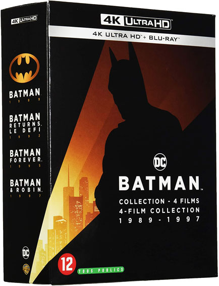 conffret integrale batman 1989 1997 Blu ray 4K Ultra HD
