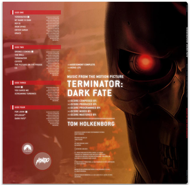 Terminator dark fate vinyle lp