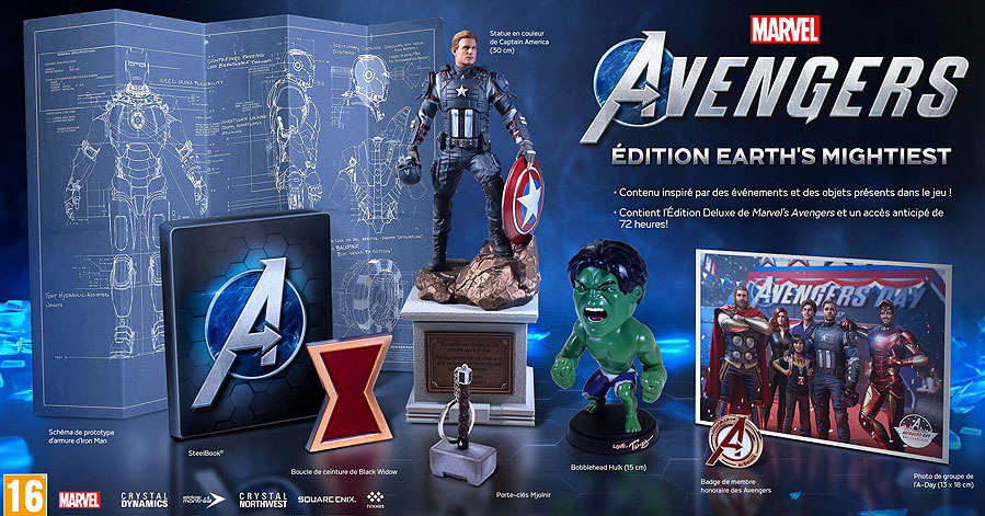 Marvels avengers earth mightiest edition collector figurine steelbook