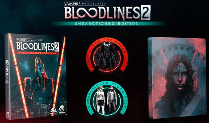 Bloodlines 2 vampire unsanctioned edition steelbook PS4 Xbox