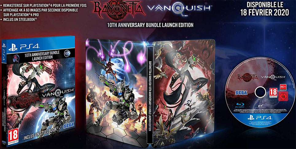 Bayonetta Vanquish 10th anniversary steelbook PS4 Xbox edition