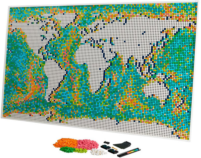 Lego 31203 carte du monde world map