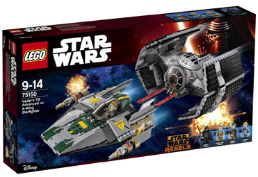 Lego-Star-Wars-rebels-75150-Tie-Advanced-Dark-Vador-a-wing-Starfighter