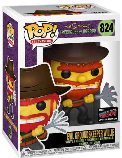 Evil Groundskeeper willie figurine funko pop limited edition comic con 2019