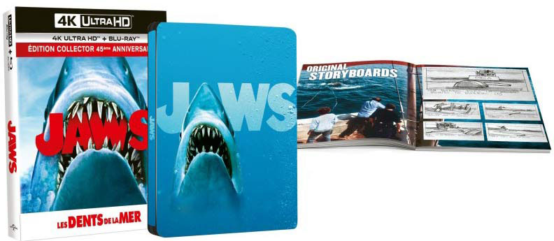 coffret steelbook dents de la mer Blu ray 4K Ultra HD