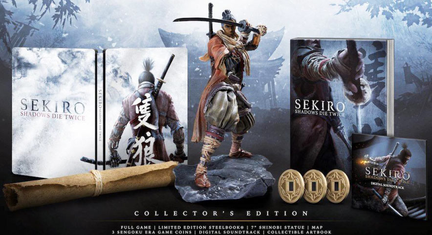 edition-collector-sekiro-coffret-Steelbook-figurine-samourai