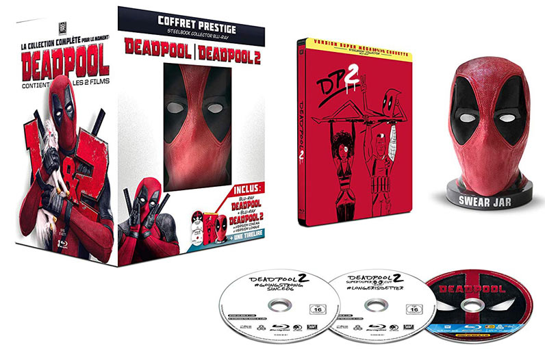 Coffret-collector-deadpool-2-figurine-masque-tirelire-collector-Blu-ray-Steelbook