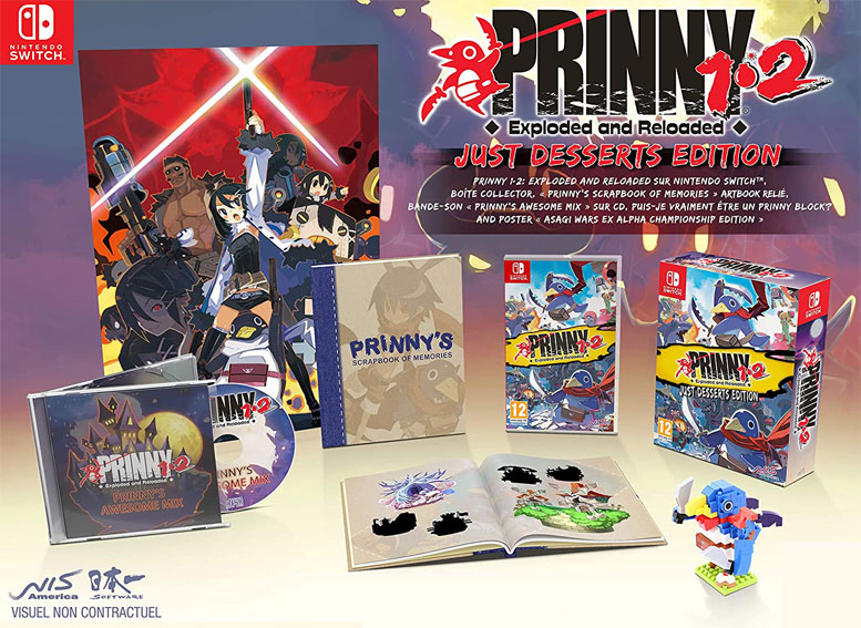 Prinny exploded reloaded edition collector artbook cd nintendo switch