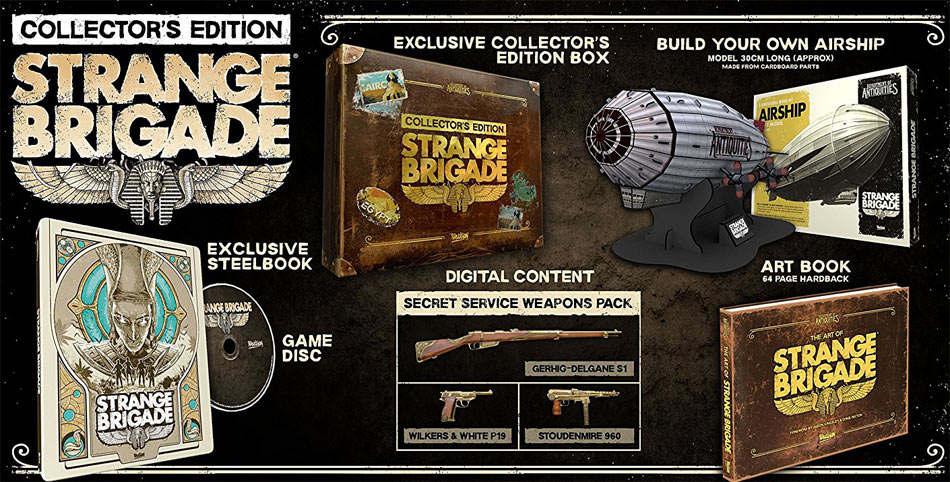 Strange-Brigade-Jeux-video-PS4-Xbox-edition-collector-steelbook-artbook-maquette