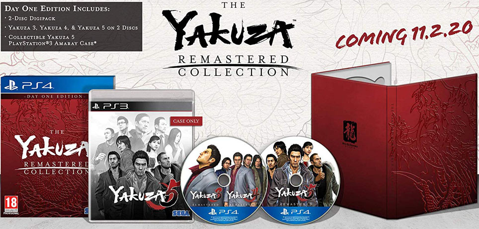 yakuza remastered collection ediiton collector day one steelbook digipack