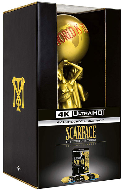 coffret collector Scarface figurine statue Blu ray 4K Ultra HD UHD