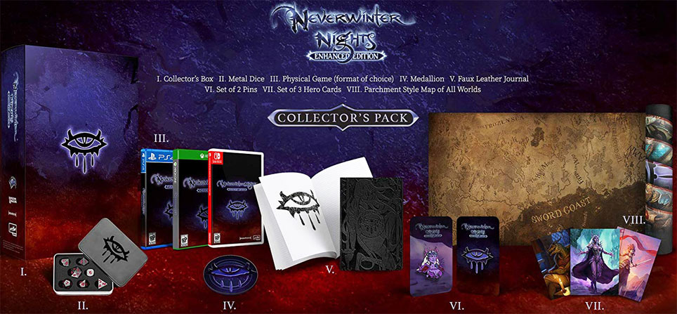 Neverwinter Nights enhanced editino coffret box collector PS4 Nintendo Switch Xbox
