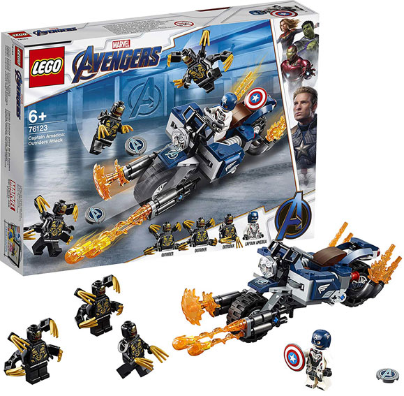 Lego 76123 captain america moto outriders avengers endgame