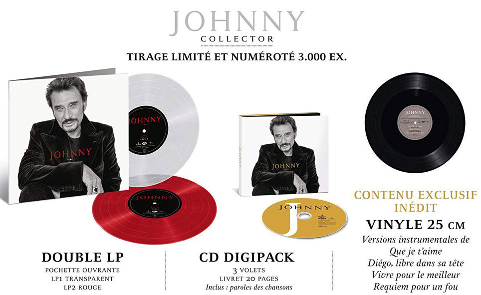 Johnny tirage limite coffret box edition collector 3 Vinyles LP CD 2019