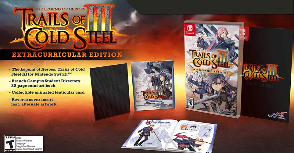 Trails of Cold Steel III legend of heroes edition collector switch