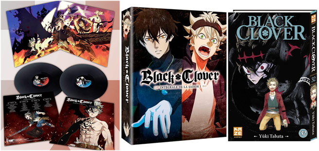 black clover manga anime ost vinyl bluray livre