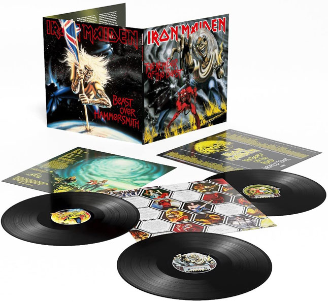 Iron maiden number of the beast live over hammersmith odeon vinyl lp 3lp edition 40th